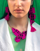 ست اکسسوری سوزندوزی دستساز مدل " هندسه "