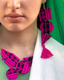 ست اکسسوری سوزندوزی دستساز مدل " هندسه "