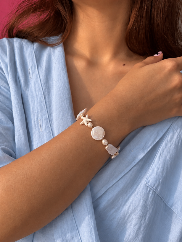 دستبند مروارید وصدف مدل “پرلا”